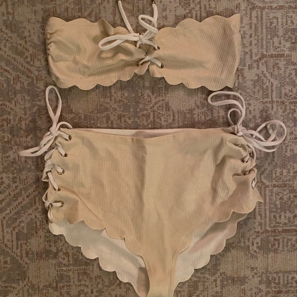 Marysia Swim Bikini Set (metallic cream) - Picture 1 of 10